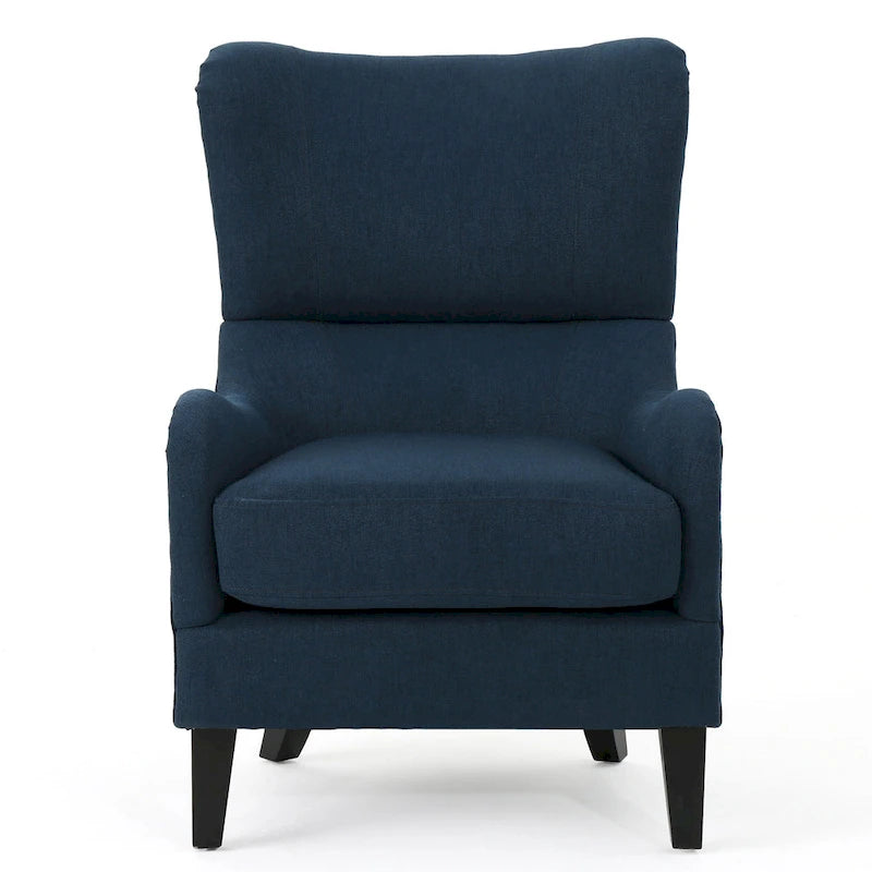 Fauteuil d'appoint à oreilles haut dossier 27" bleu marine