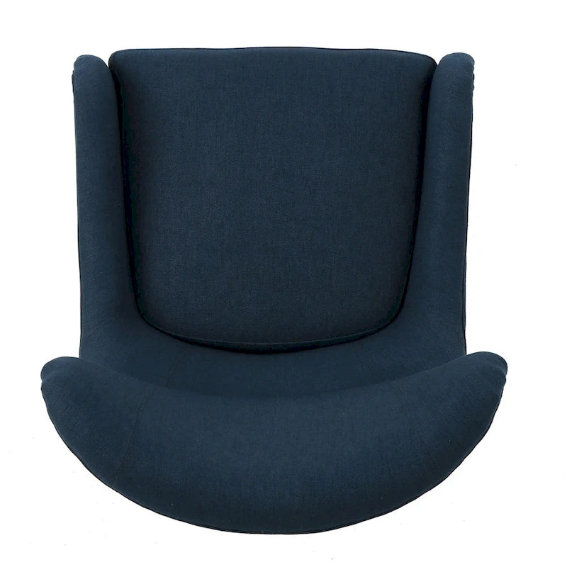 Fauteuil d'appoint à oreilles haut dossier 27" bleu marine