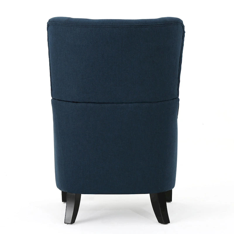 Fauteuil d'appoint à oreilles haut dossier 27" bleu marine