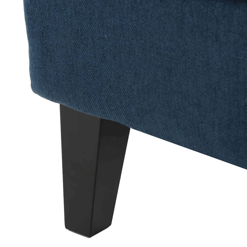 Fauteuil d'appoint à oreilles haut dossier 27" bleu marine