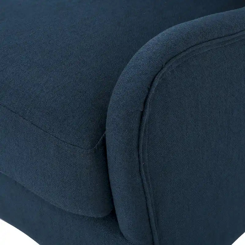 Fauteuil d'appoint à oreilles haut dossier 27" bleu marine
