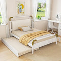 Lit plateforme Queen en bois avec 2 tiroirs et lit gigogne double XL