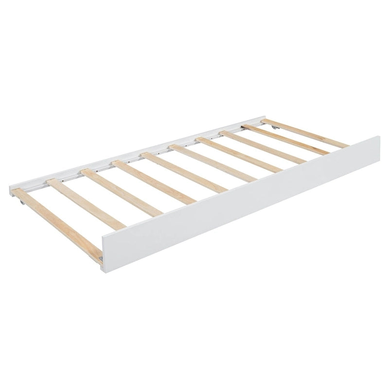 Lit plateforme Queen en bois avec 2 tiroirs et lit gigogne double XL