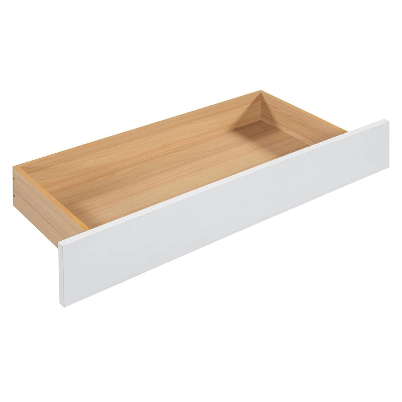 Lit plateforme Queen en bois avec 2 tiroirs et lit gigogne double XL