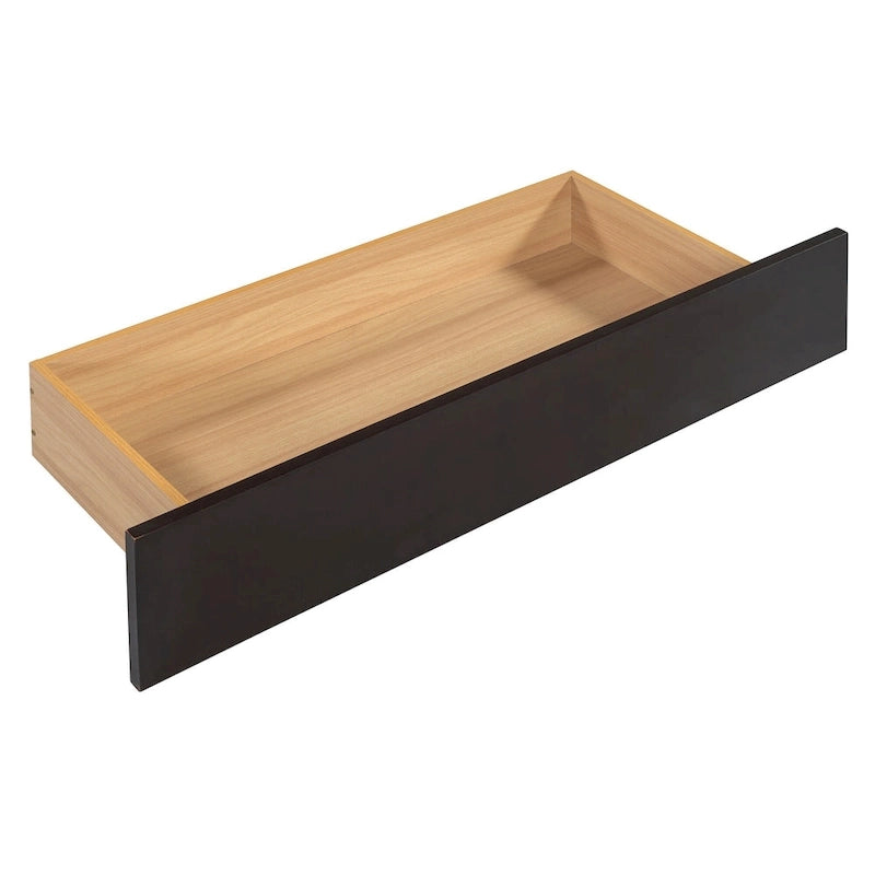 Lit plateforme Queen en bois avec 2 tiroirs et lit gigogne double XL