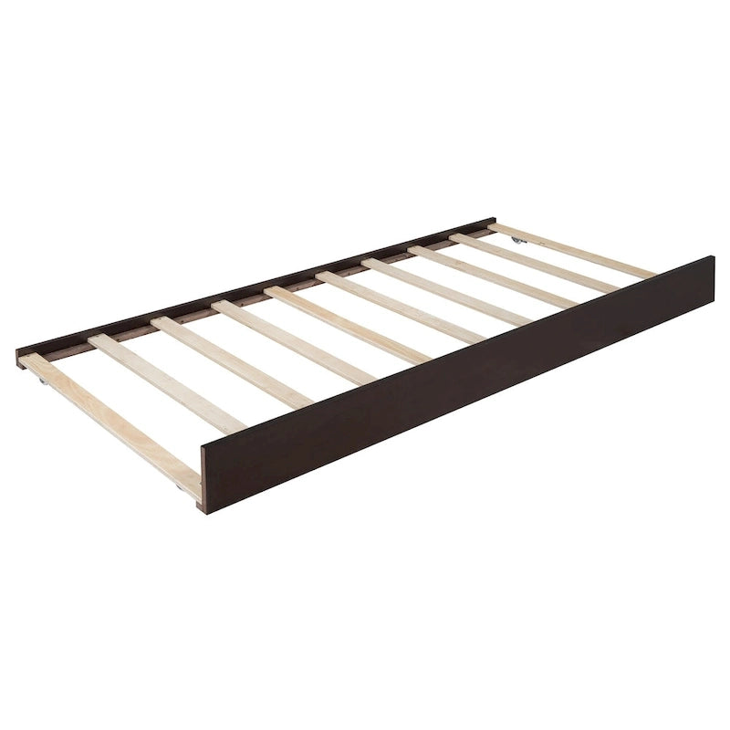 Lit plateforme Queen en bois avec 2 tiroirs et lit gigogne double XL