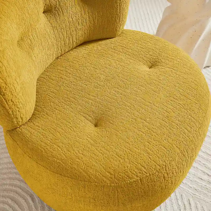 Fauteuil pivotant d'appoint en flanelle
