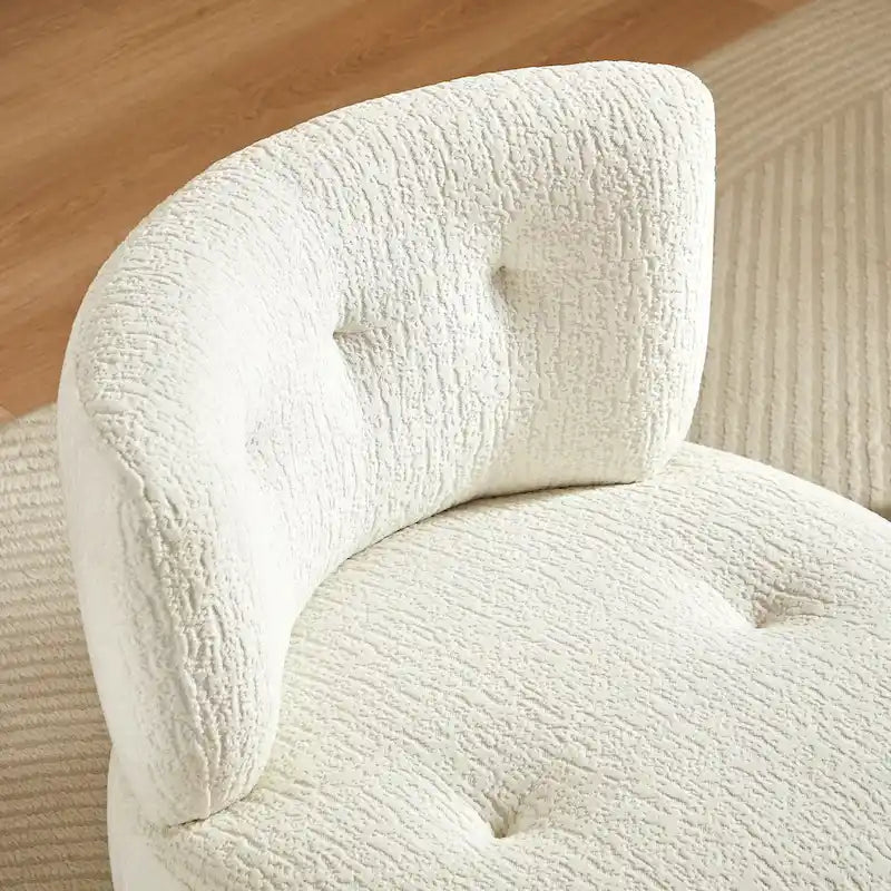 Fauteuil pivotant d'appoint en flanelle