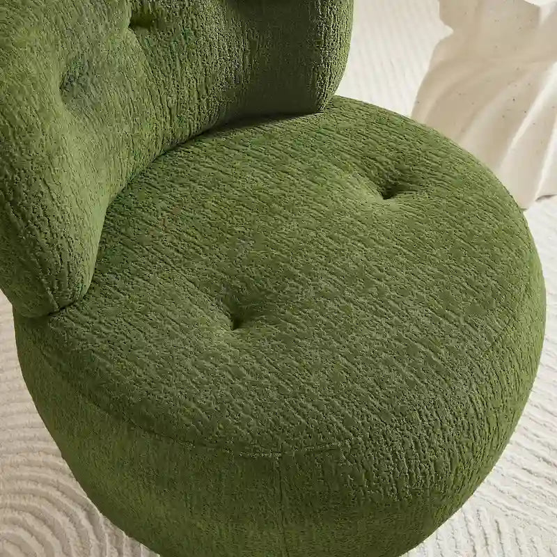 Fauteuil pivotant d'appoint en flanelle