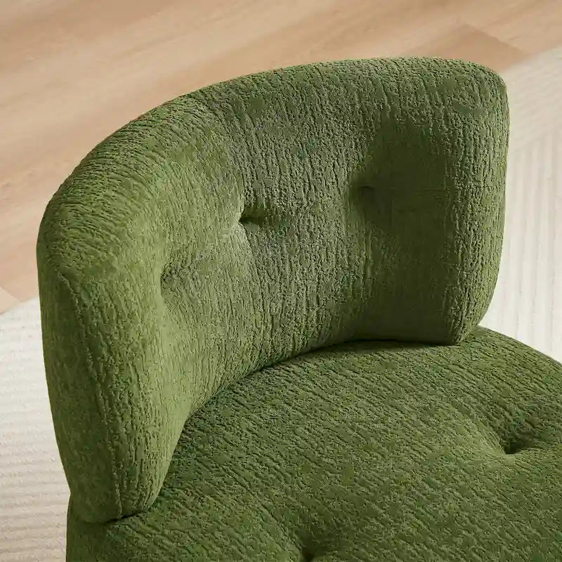 Fauteuil pivotant d'appoint en flanelle