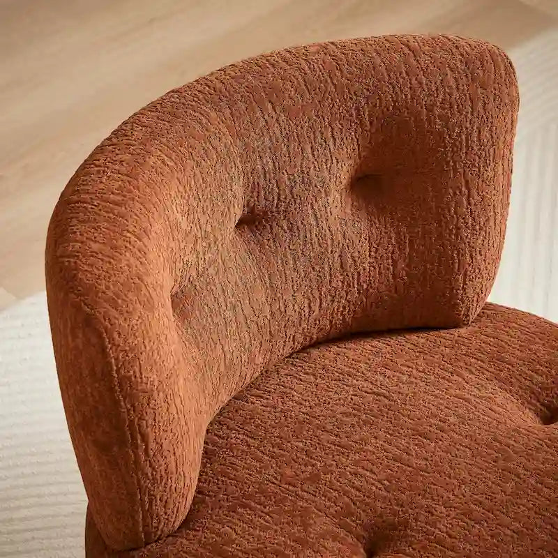 Fauteuil pivotant d'appoint en flanelle