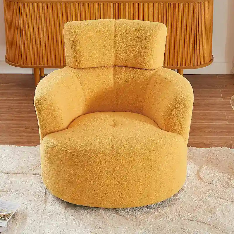 Fauteuil club pivotant à 360° avec appuie-tête réglable