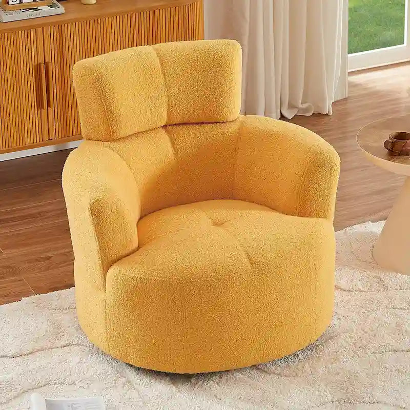 Fauteuil club pivotant à 360° avec appuie-tête réglable