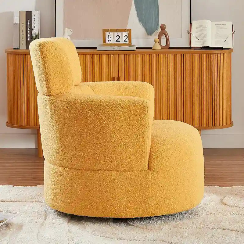 Fauteuil club pivotant à 360° avec appuie-tête réglable