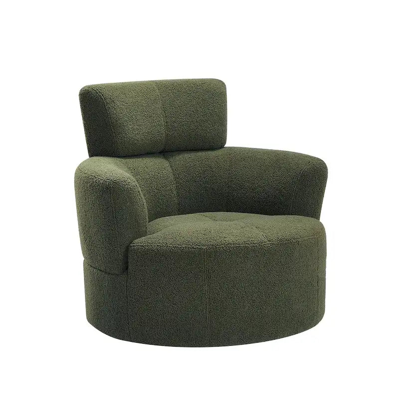 Fauteuil club pivotant à 360° avec appuie-tête réglable