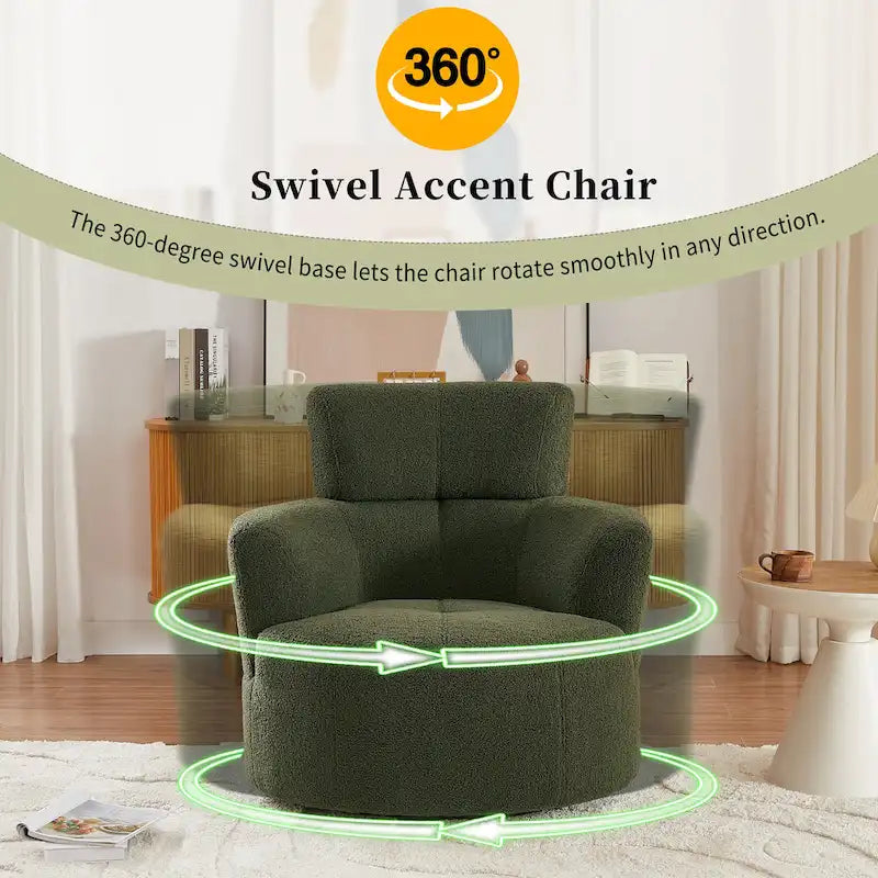 Fauteuil club pivotant à 360° avec appuie-tête réglable