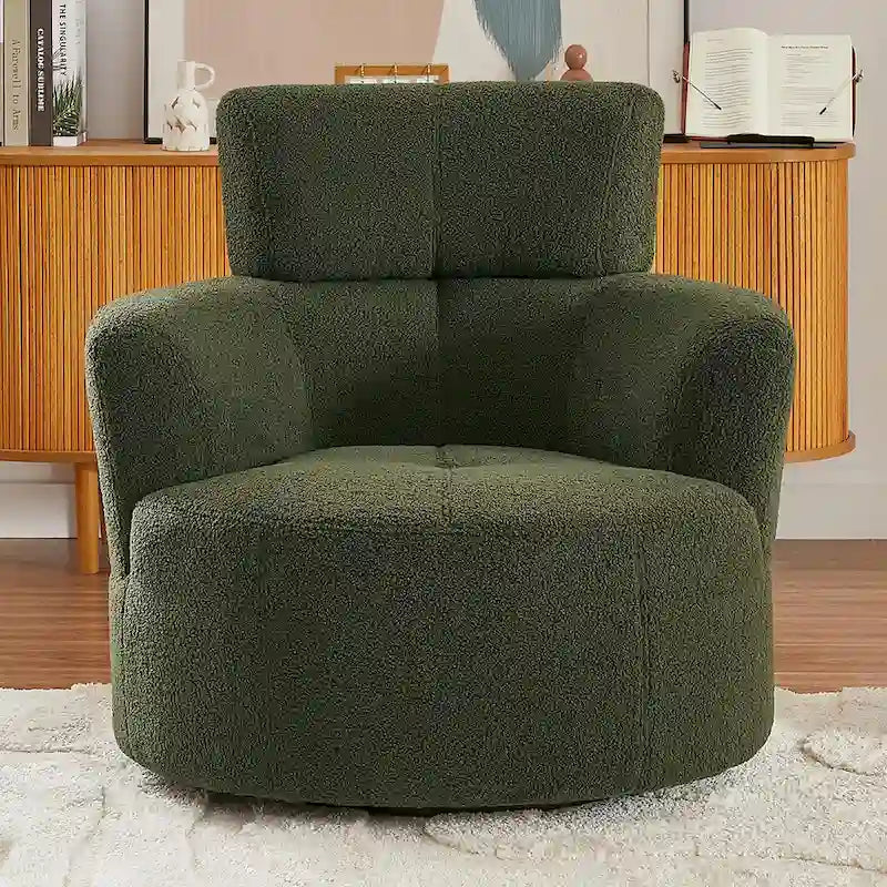 Fauteuil club pivotant à 360° avec appuie-tête réglable