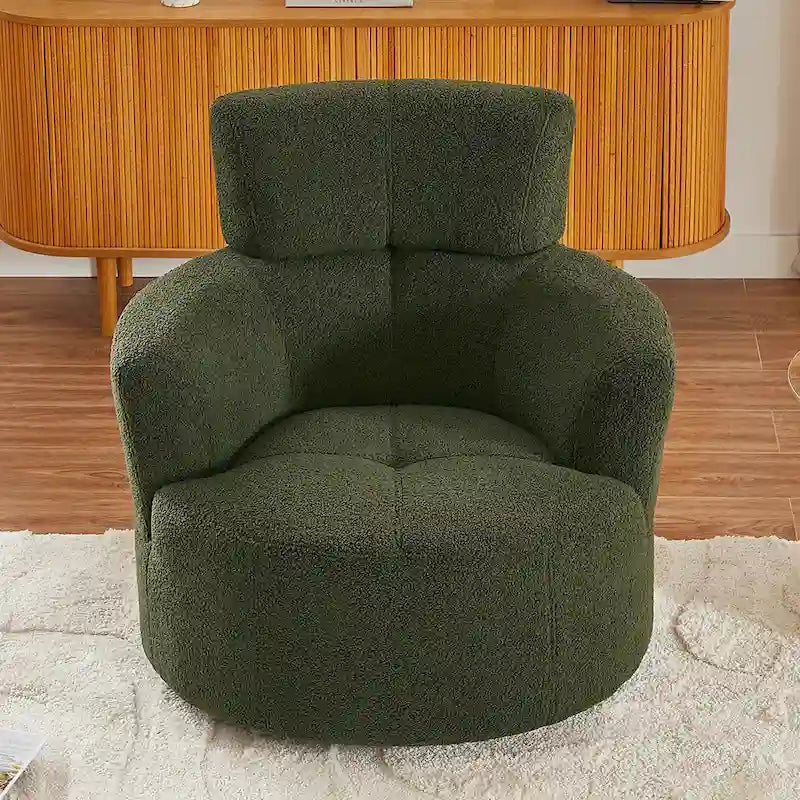 Fauteuil club pivotant à 360° avec appuie-tête réglable