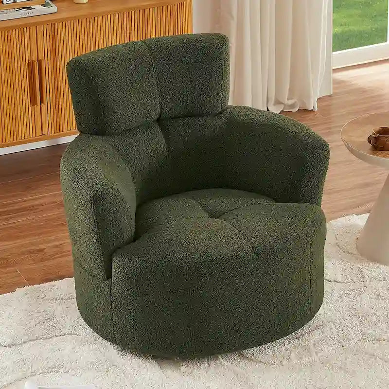 Fauteuil club pivotant à 360° avec appuie-tête réglable
