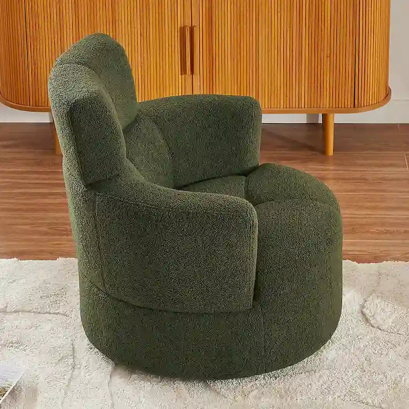 Fauteuil club pivotant à 360° avec appuie-tête réglable