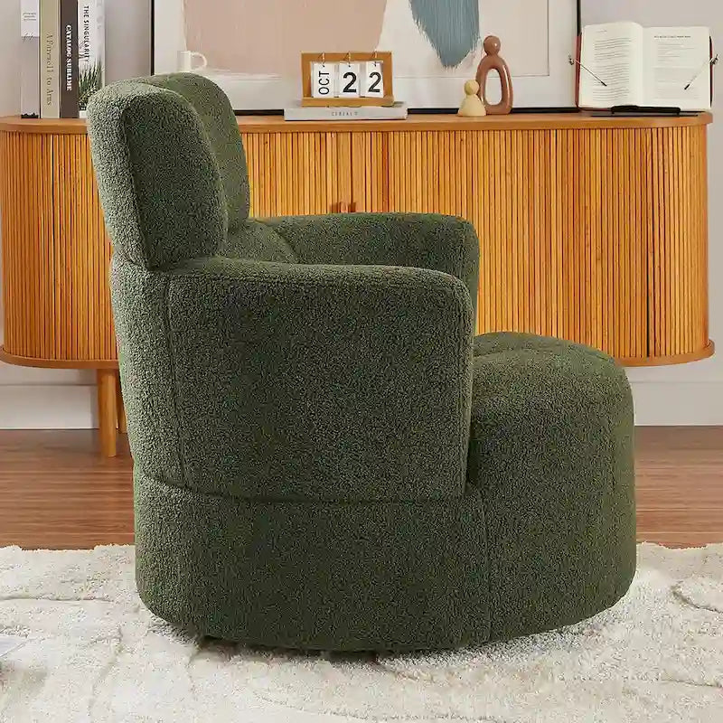 Fauteuil club pivotant à 360° avec appuie-tête réglable