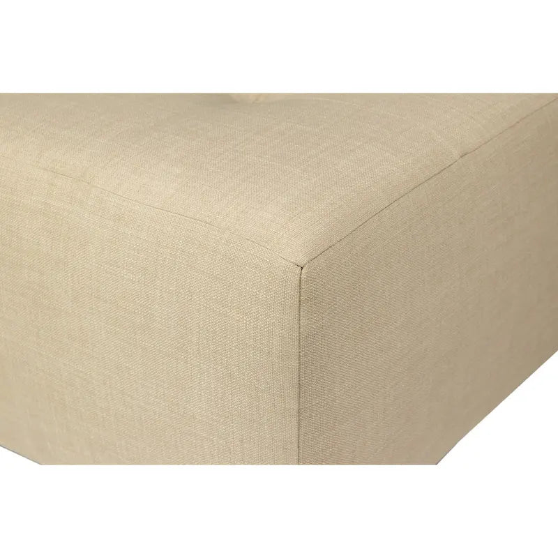 Pouf carré tapissé capitonné bleu