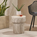 Table d'appoint décorative en béton léger intérieur/extérieur – 40 cm (L) x 46,5 cm (H)