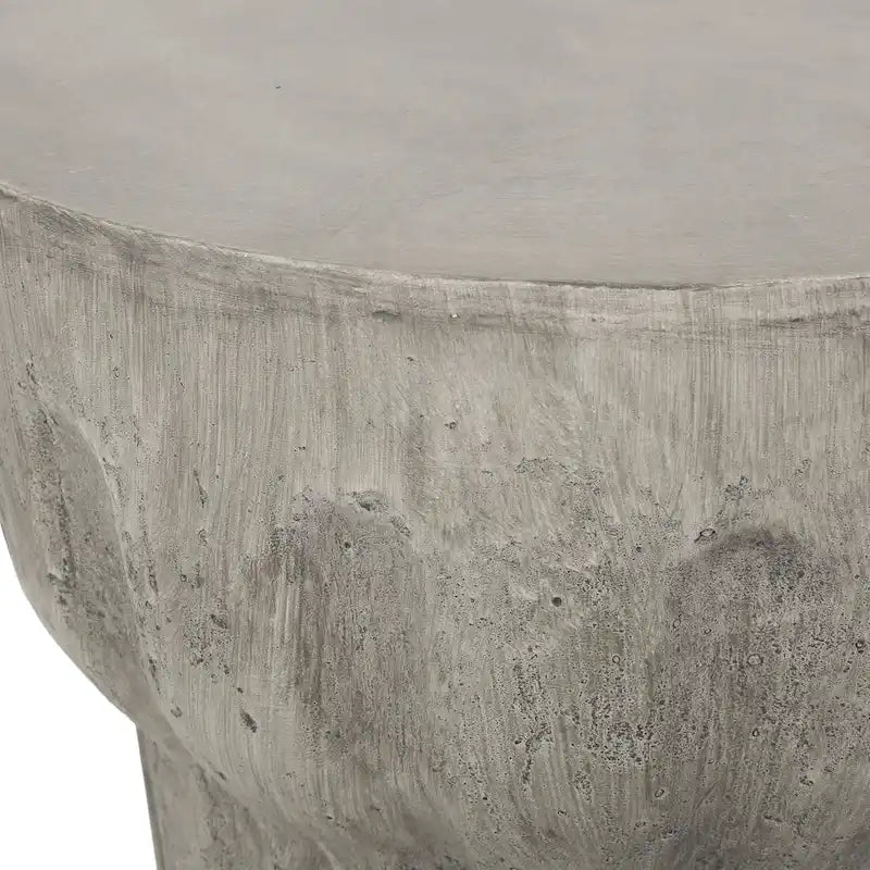 Table d'appoint décorative en béton léger intérieur/extérieur – 40 cm (L) x 46,5 cm (H)