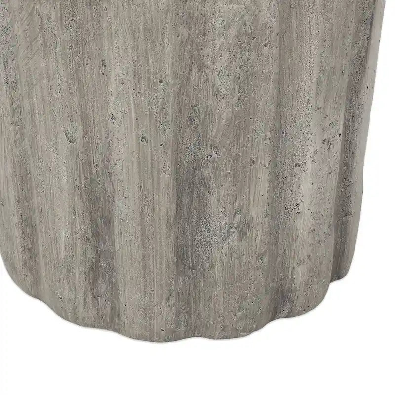 Table d'appoint décorative en béton léger intérieur/extérieur – 40 cm (L) x 46,5 cm (H)