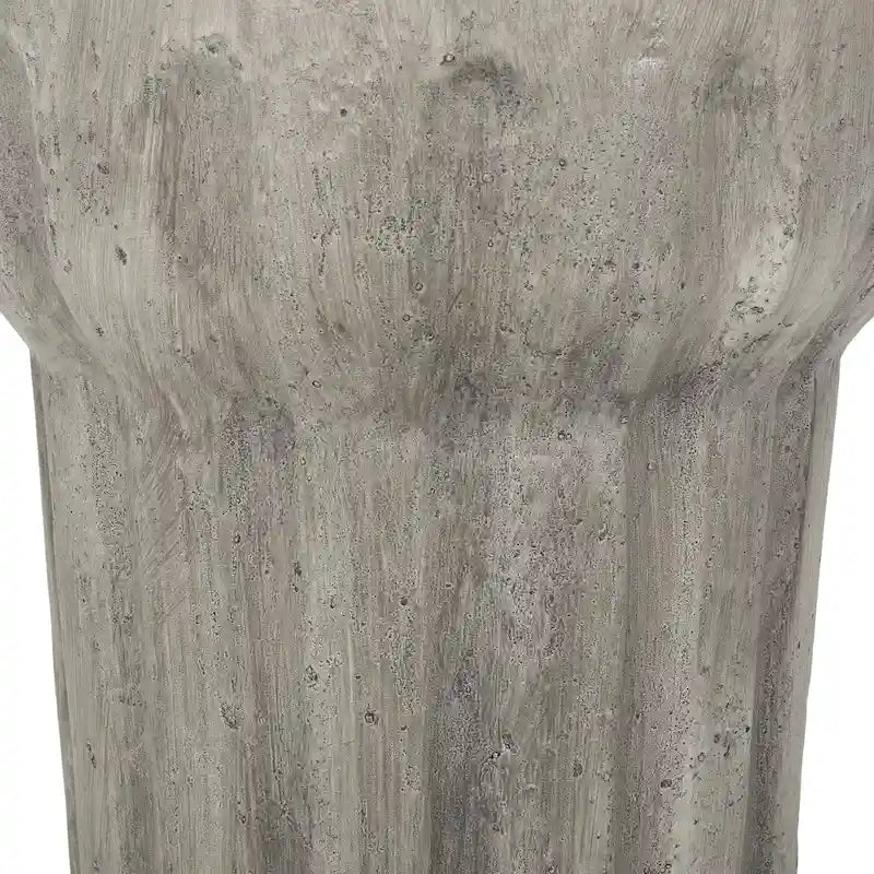 Table d'appoint décorative en béton léger intérieur/extérieur – 40 cm (L) x 46,5 cm (H)
