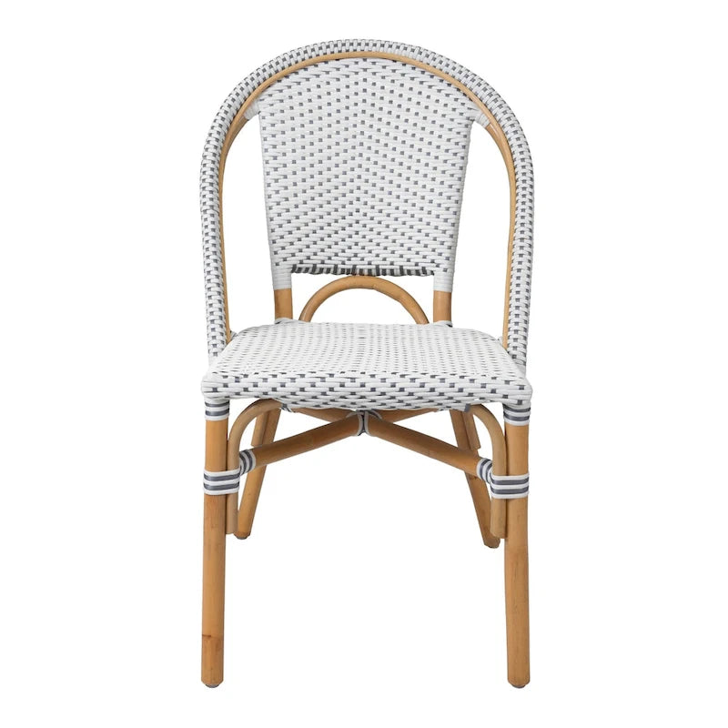Chaise bistrot en rotin avec tissage synthétique tout temps
