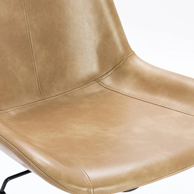Chaise de bureau pivotante en similicuir courbé avec vérin pneumatique