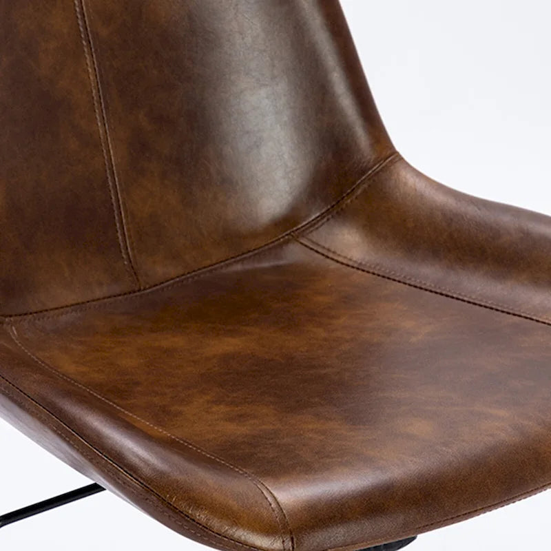 Chaise de bureau pivotante en similicuir courbé avec vérin pneumatique