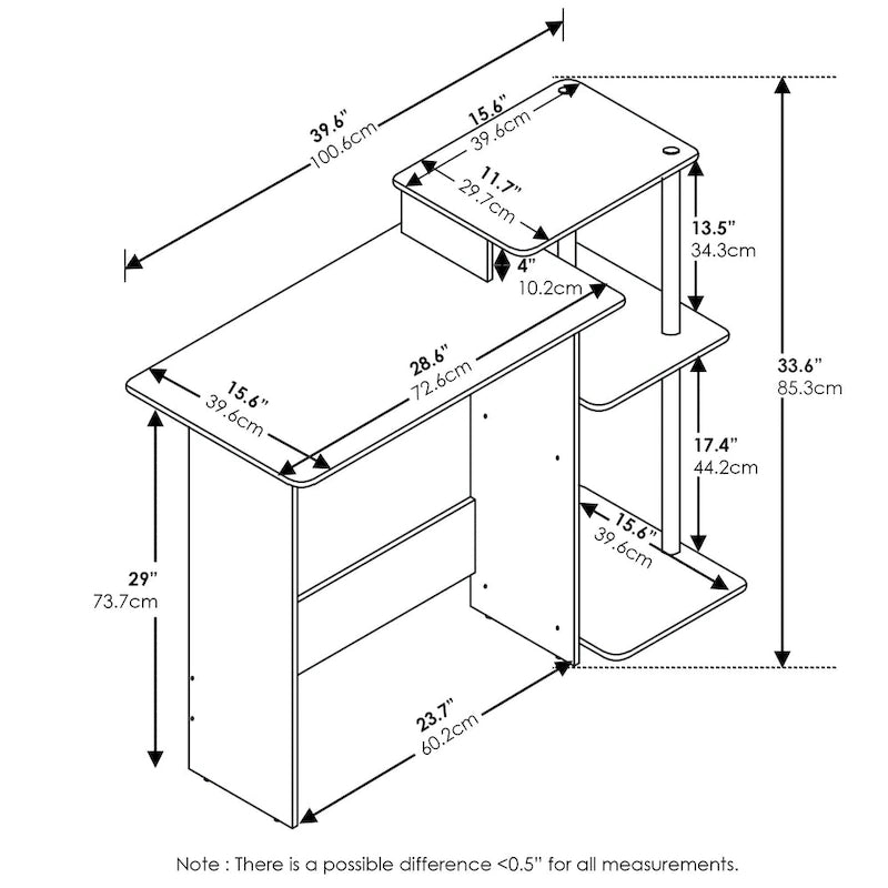 Bureau d'ordinateur portable efficace pour la maison