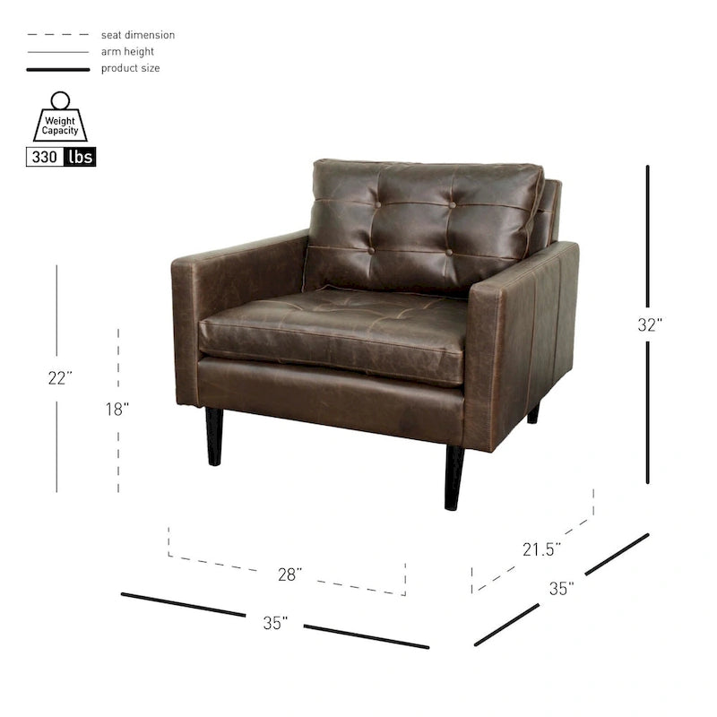 Fauteuil en cuir reconstitué de style Mid-Century Modern