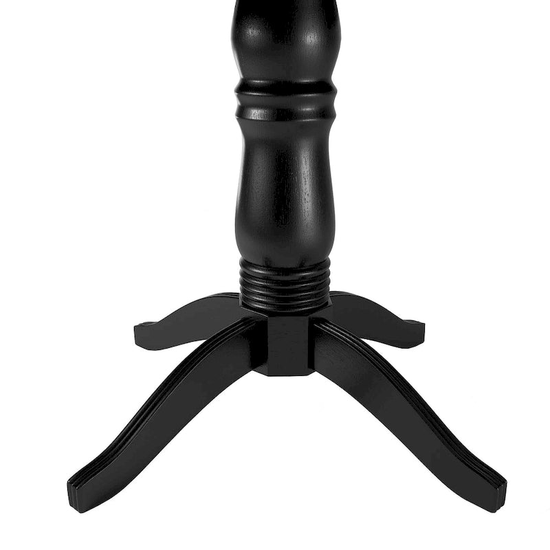 Table à manger ronde à pied central noire – 107 cm de diamètre