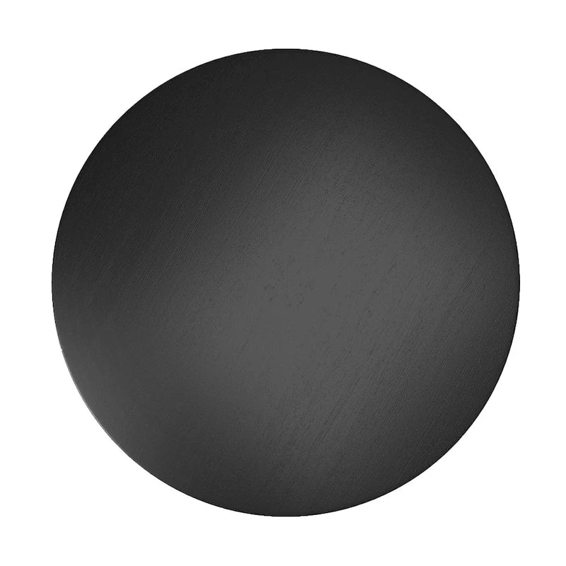 Table à manger ronde à pied central noire – 107 cm de diamètre
