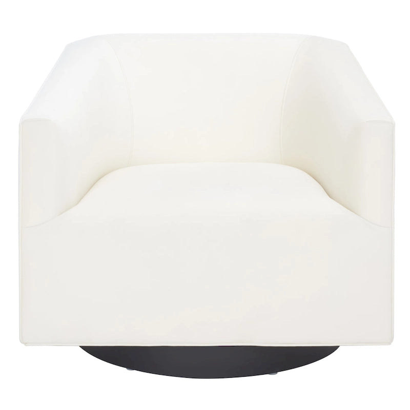Fauteuil d'appoint pivotant en velours (entièrement assemblé) – 32"L x 33"P x 29"H