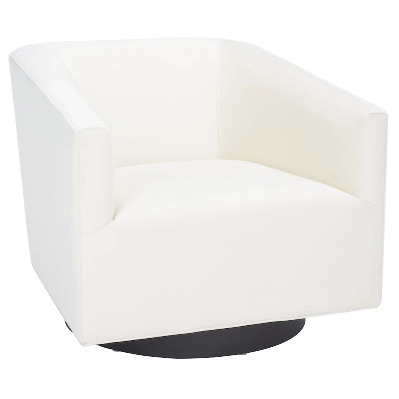 Fauteuil d'appoint pivotant en velours (entièrement assemblé) – 32"L x 33"P x 29"H