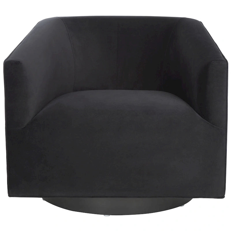 Fauteuil d'appoint pivotant en velours (entièrement assemblé) – 32"L x 33"P x 29"H