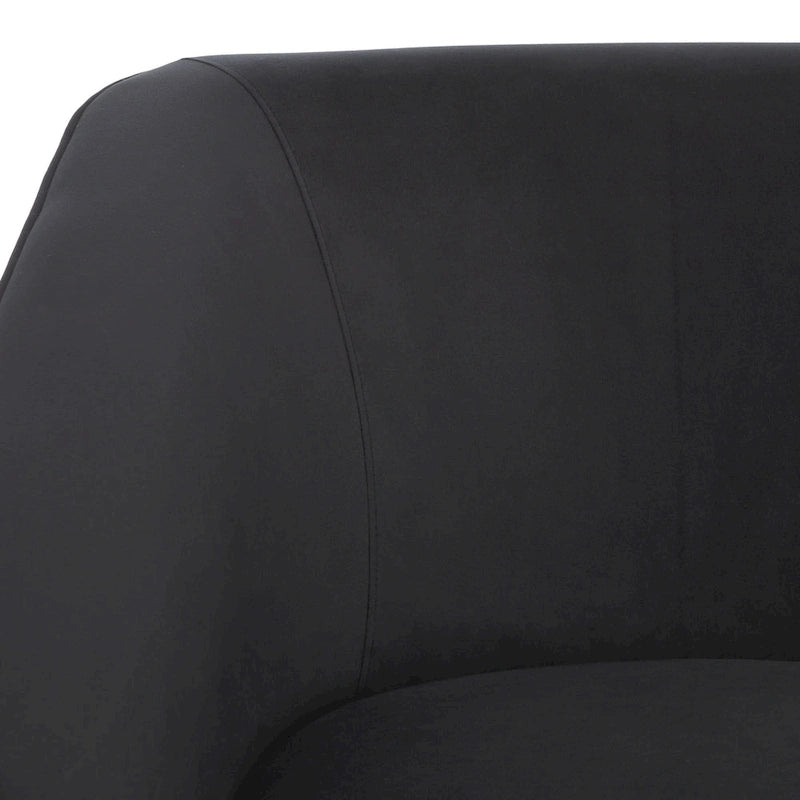 Fauteuil d'appoint pivotant en velours (entièrement assemblé) – 32"L x 33"P x 29"H