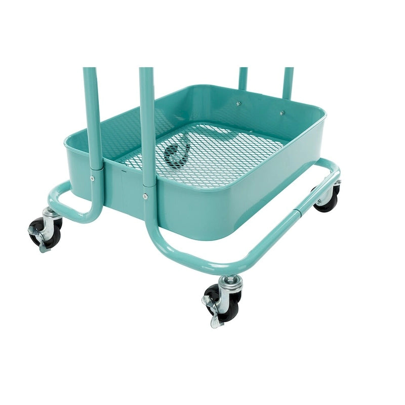 Chariot de rangement à roulettes en métal à 4 niveaux - 45x35x109 cm