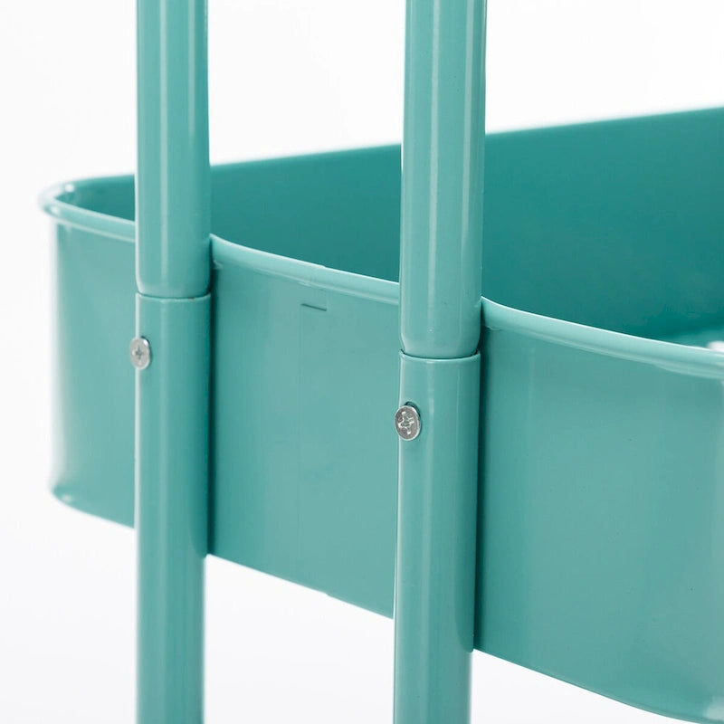 Chariot de rangement à roulettes en métal à 4 niveaux - 45x35x109 cm