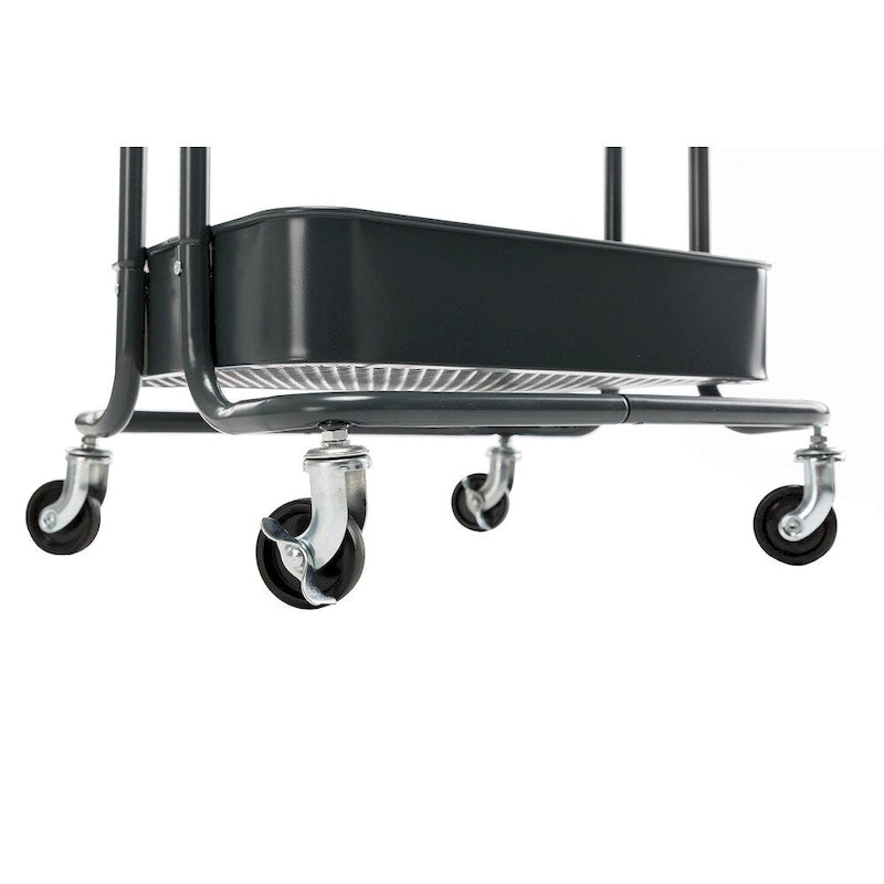 Chariot de rangement à roulettes en métal à 4 niveaux - 45x35x109 cm