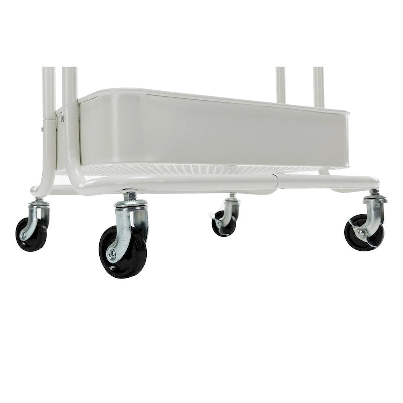 Chariot de rangement à roulettes en métal à 4 niveaux - 45x35x109 cm