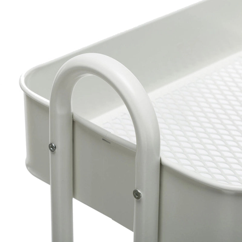 Chariot de rangement à roulettes en métal à 4 niveaux - 45x35x109 cm