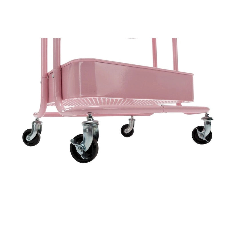Chariot de rangement à roulettes en métal à 4 niveaux - 45x35x109 cm