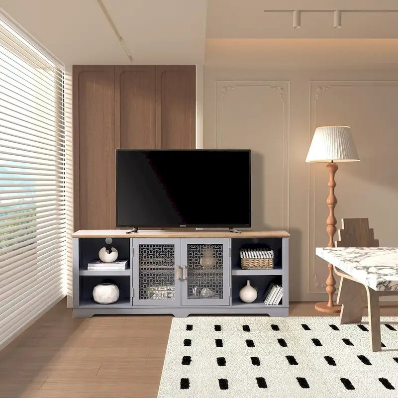 Meuble TV d'inspiration ferme moderne, Console de divertissement façon grange