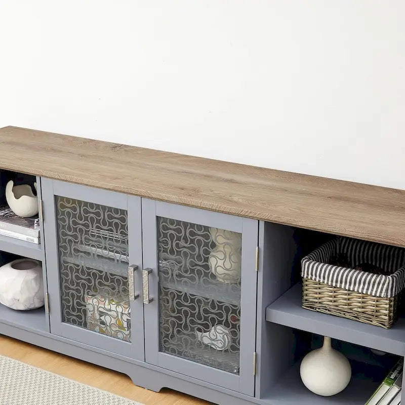 Meuble TV d'inspiration ferme moderne, Console de divertissement façon grange