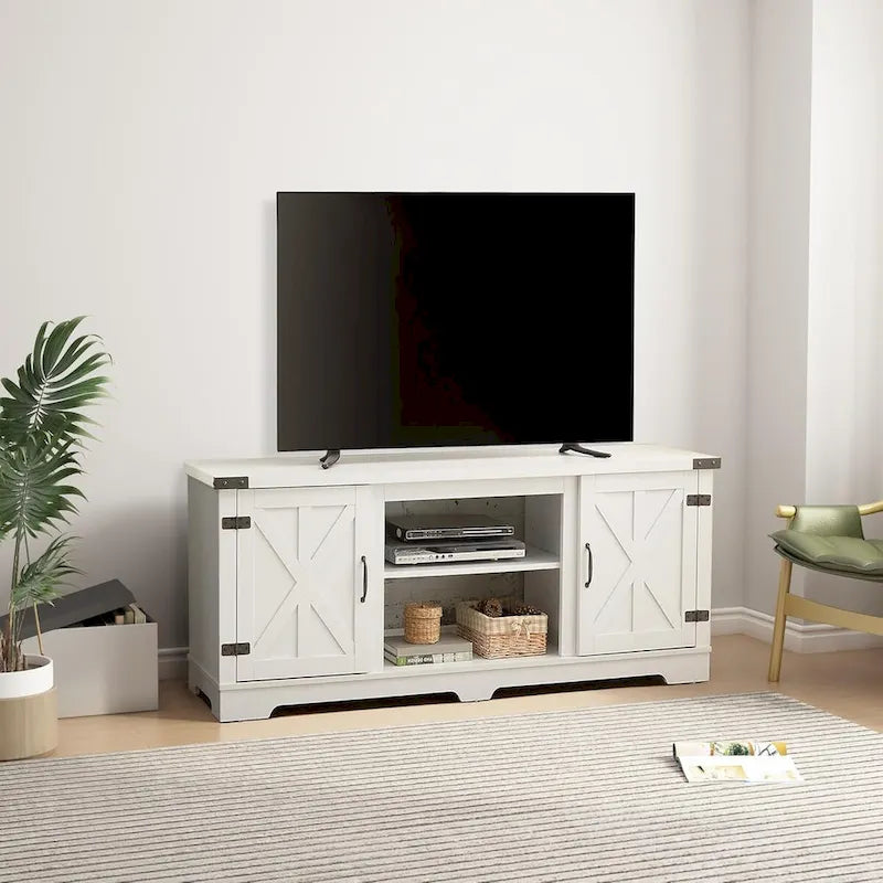 Meuble TV d'inspiration ferme moderne, Console de divertissement façon grange